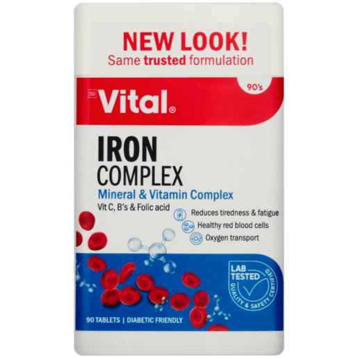 Vital Iron Complex Vitamin Tablets 90 Pack