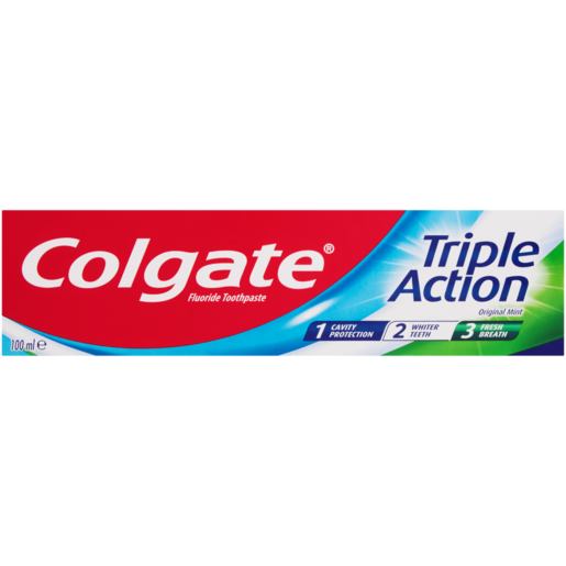 Colgate Triple Action Original Mint Fluoride Toothpaste 100ml