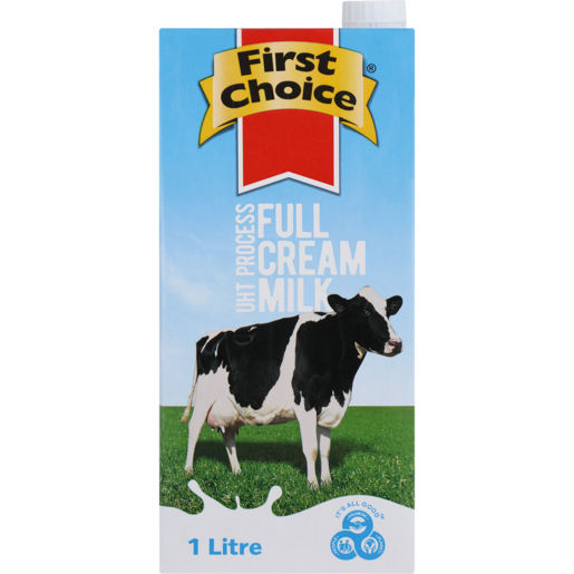 First Choice UHT Full Cream Milk 1L
