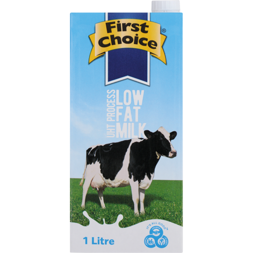 First Choice UHT Low Fat Milk 1L