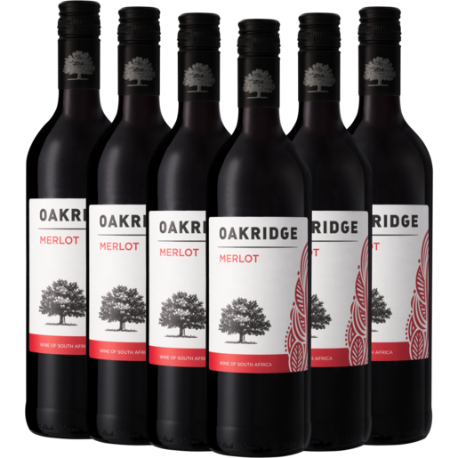 Oakridge Merlot Red Wine Bottles 6 x 750ml