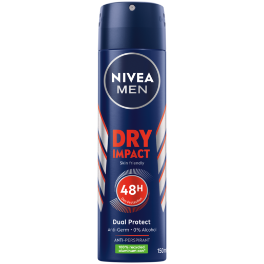 NIVEA For MEN Dry Impact 48 Hour Anti-Perspirant 150ml