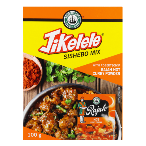 Robertsons Jikelele All in One Sishebo Mix with Rajah Hot Curry Powder 100g