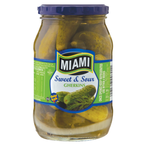 Miami Sweet & Sour Cocktail Gherkins 380g
