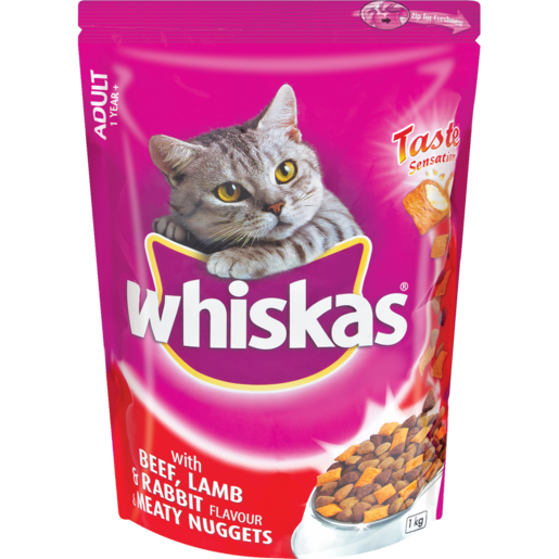 Whiskas Beef Lamb and Rabbit Meaty Nuggets 1kg