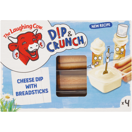 The Laughing Cow Dip & Crunch Full Fat Processed Cheese With Breadsticks 140g