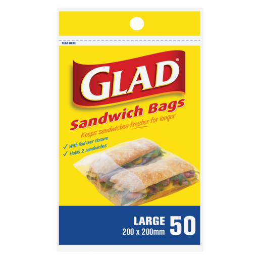 Glad Large Sandwich Bags 50 Pack