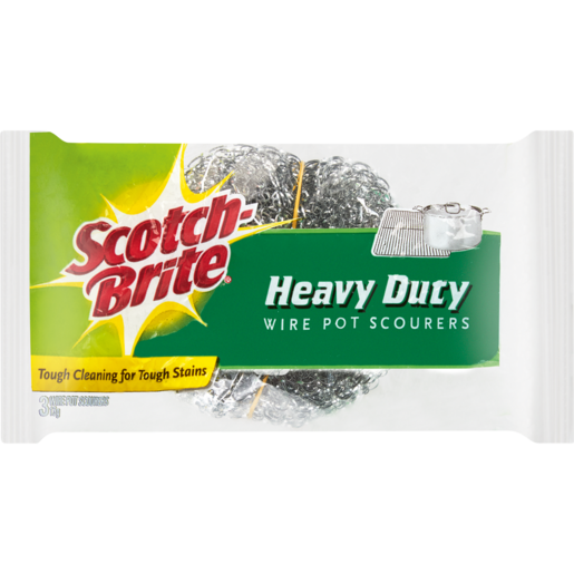 Scotch-Brite Heavy Duty Wire Pot Scourers 3 Pack