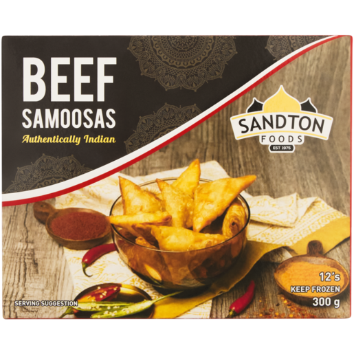 Sandton Foods Frozen Beef Samoosas 12 Pack