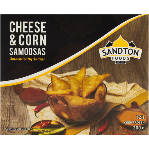 Sandton Foods Frozen Cheese & Corn Samoosas 12 Pack