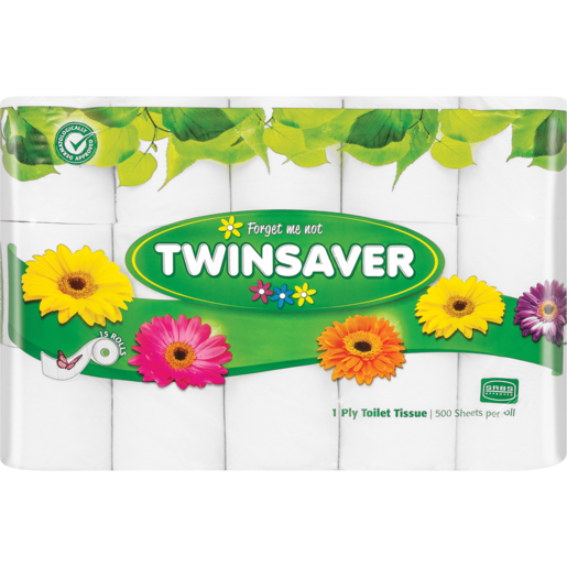 Twinsaver 1 Ply Toilet Rolls 15 Pack