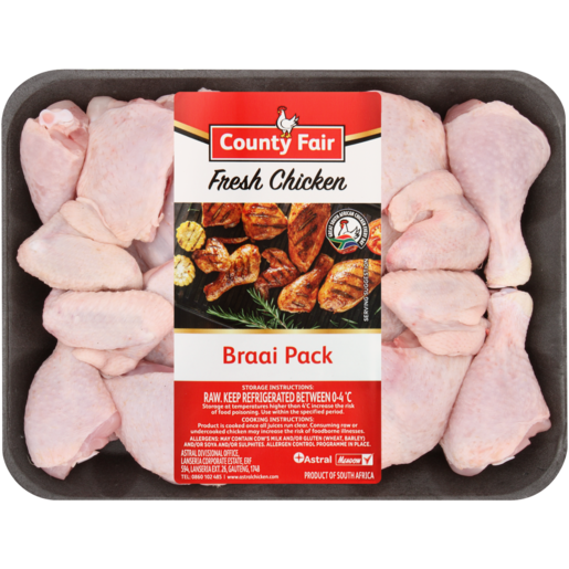 County Fair Fresh Chicken Braai Pack 16 Pieces Per kg