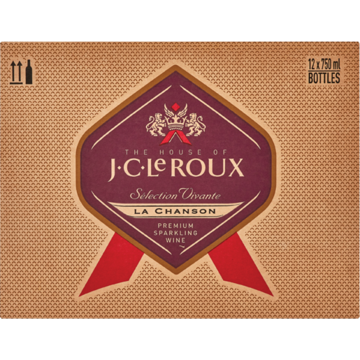 J.C. Le Roux La Chanson Premium Sparkling Wine Bottles 12 x 750ml