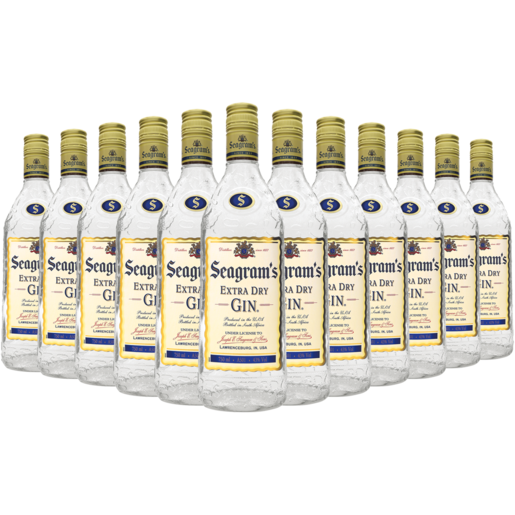 Seagrams Extra Dry Gin Bottles 12 x 750ml