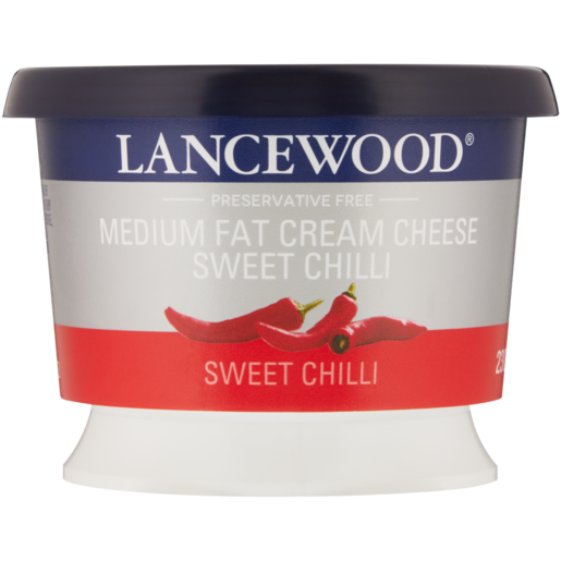 LANCEWOOD Sweet Chilli Flavoured Medium Fat Cream Cheese Tub 230g