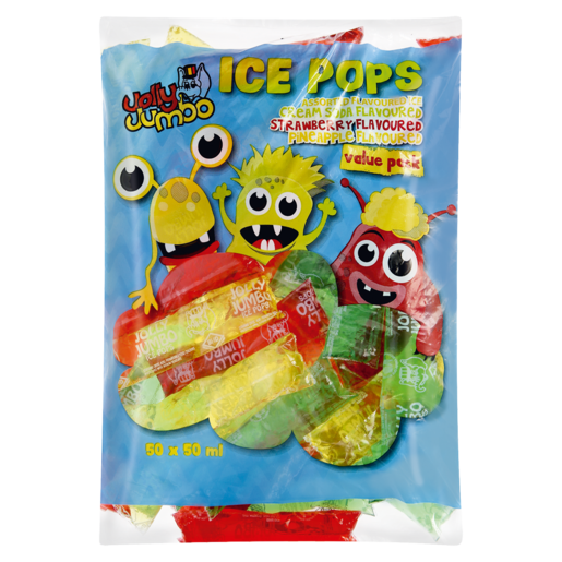 Jolly Jumbo Frozen Ice Pops Value 50 Pack