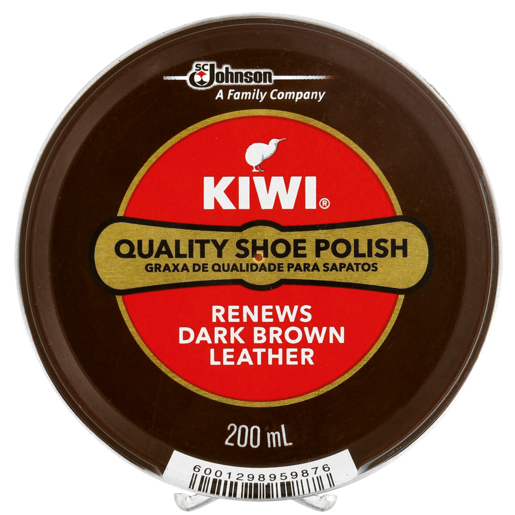 Kiwi Dark Brown Leather Shoe Polish 200ml