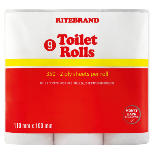 Ritebrand 2 Ply Toilet Rolls 9 Pack