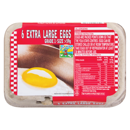 Fairacres Extra Large Eggs 6 Pack