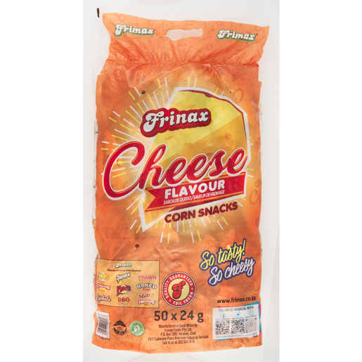 Frimax Frinax Cheese Flavour Corn Snacks 50 x 24g 