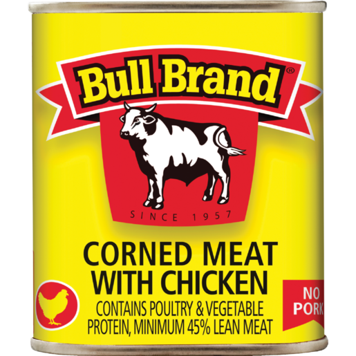 Bull Brand Corned Meat With Chicken 300g