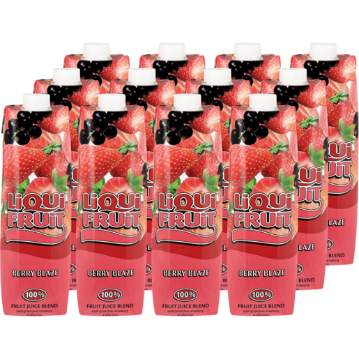 Liqui Fruit Berry Blaze Flavoured Fruit Juice Cartons 12 x 1L
