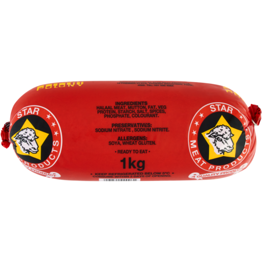Star Meat Products Mutton French Polony 1kg 