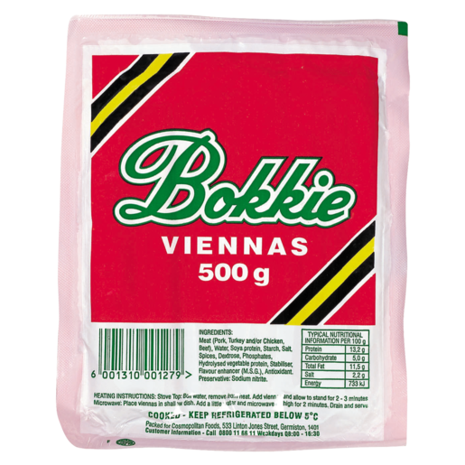 Bokkie Red Viennas Pack 500g