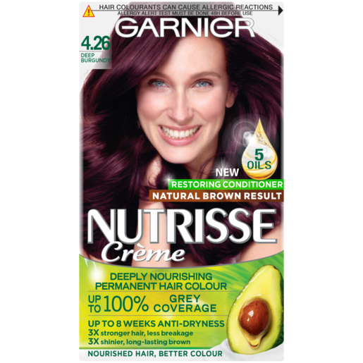 Garnier Nutrisse 4.26 Deep Plum Brown Permanent Hair Dye