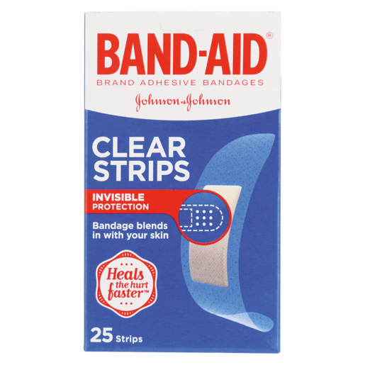 Johnson & Johnson Band-Aid Clear Strips 25 Pack
