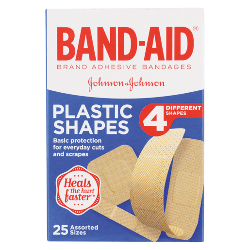 Band-Aid Plastic Shapes Plasters 25 Pack