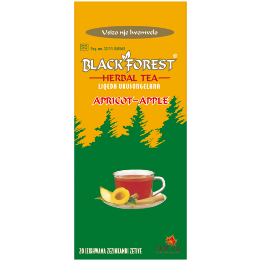 Black Forest Apricot-Apple Herbal Tea Bags 20 Pack