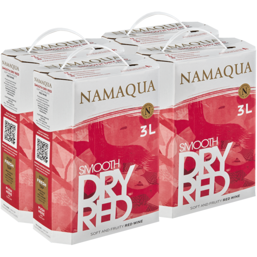 Namaqua Smooth Dry Red Wine Boxes 4 x 3L
