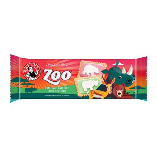 Bakers Zoo Vanilla Flavoured Iced Biscuits 150g