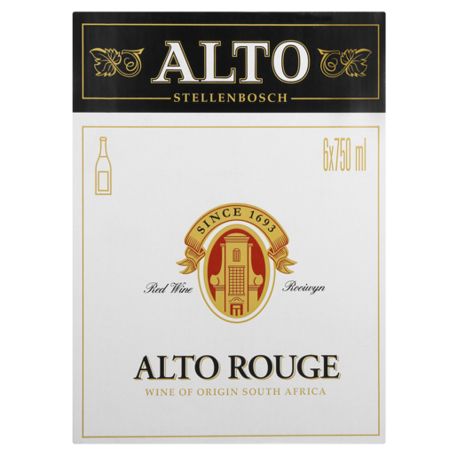 Alto Rouge Red Wine Bottles 6 x 750ml