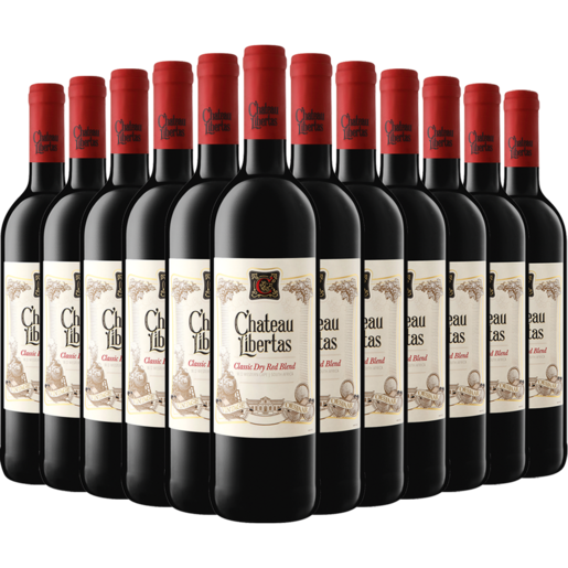 Chateau Libertas Dry Red Wine Bottles 12 x 750ml
