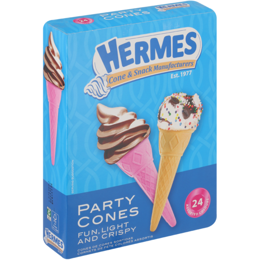 Hermes Assorted Party Cones 24 Pack