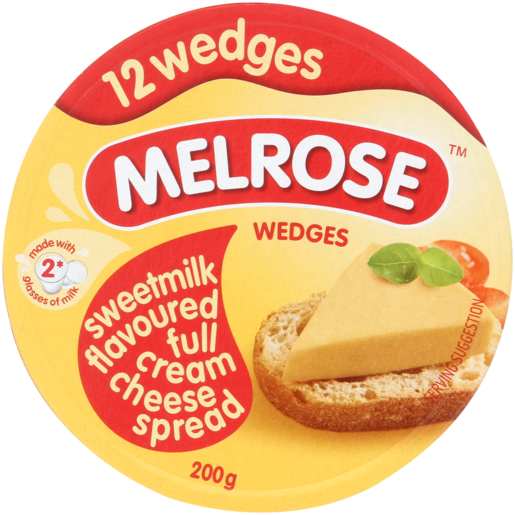Melrose Sweetmilk Flavoured Full Cream Cheese Wedges 200g