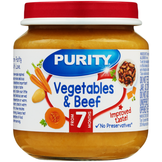 PURITY Vegetables & Beef Baby Food 125ml