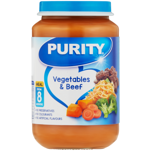 PURITY Vegetable & Beef Baby Food Jar 200ml