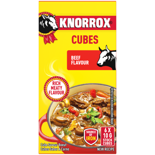 Knorrox Beef Flavoured Stock Cubes 6 x 10g