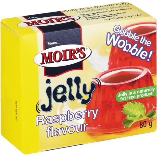 Moir's Raspberry Flavoured Jelly 80g