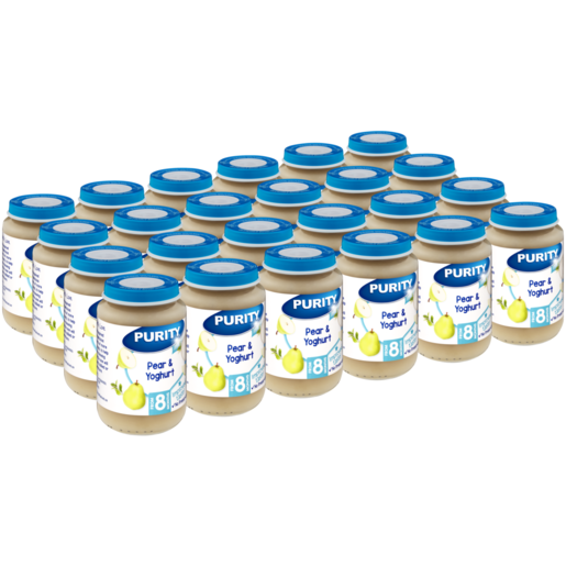 PURITY From 8 Months Pear & Yoghurt Baby Food 24 x 200ml