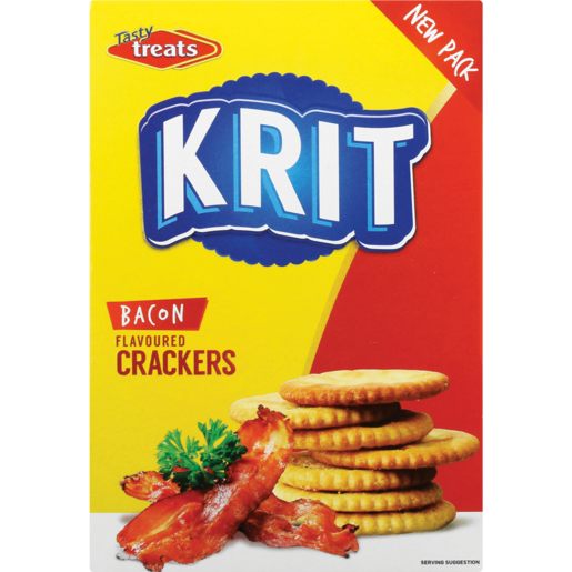 Tasty Treats Krit Bacon Flavoured Crackers 150g