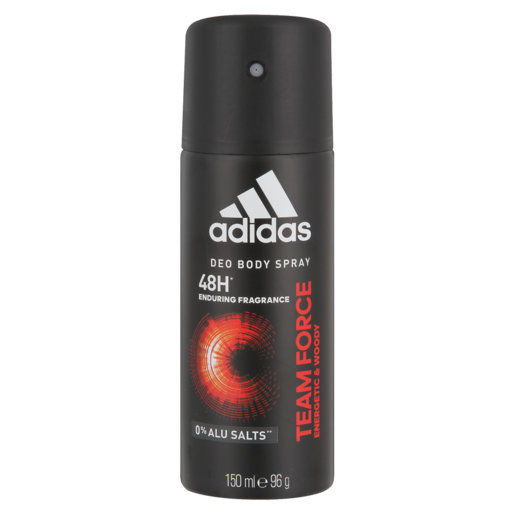 Adidas Team Force Energetic & Woody Mens Body Spray Deodorant 150ml