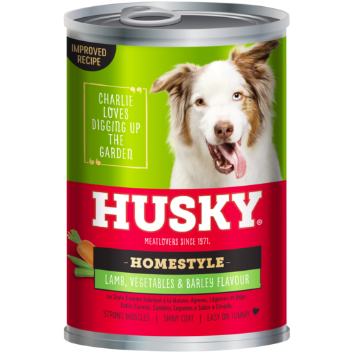 Husky Lamb, Veg & Barley Flavoured Dog Food Can 385g