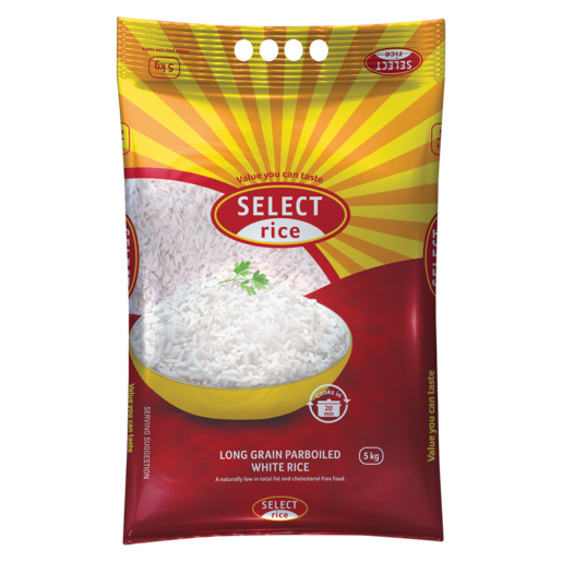 Select Rice Long Grain Parboiled White Rice 5kg