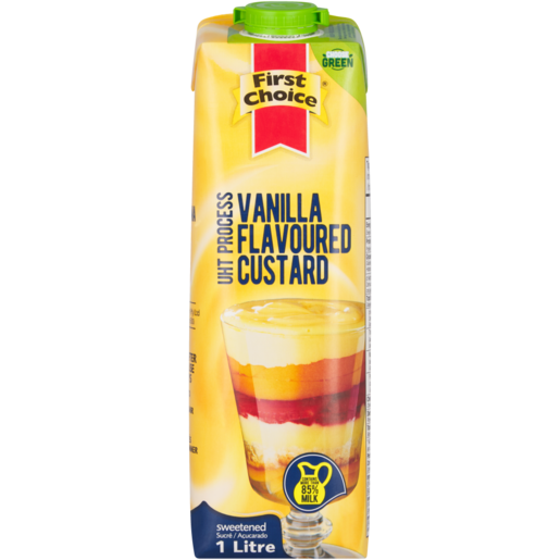 First Choice Vanilla Flavoured UHT Long Life Custard 1L
