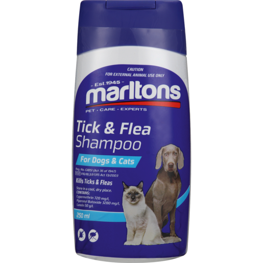 Marltons Cat & Dog Tick & Flea Shampoo 250ml