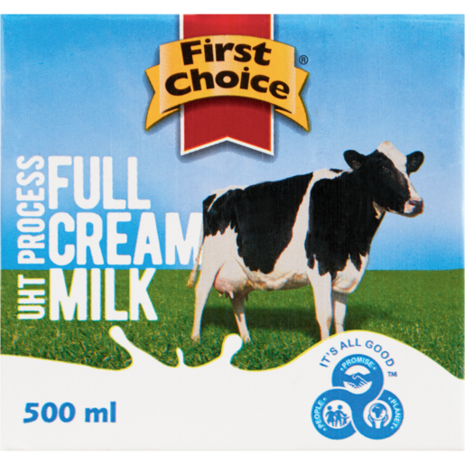 First Choice UHT Full Cream Milk Carton 500ml